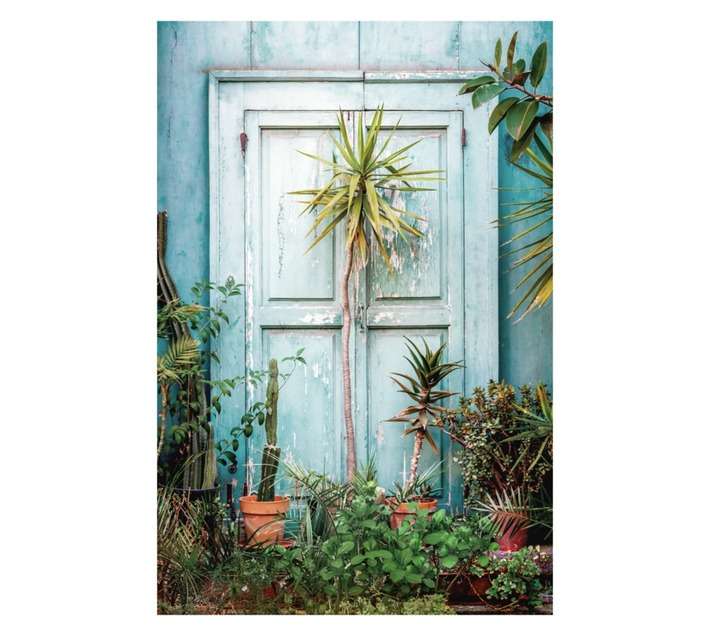 Design House Doors and Trees Canvas Print - Multicoloured (600 x 900mm)