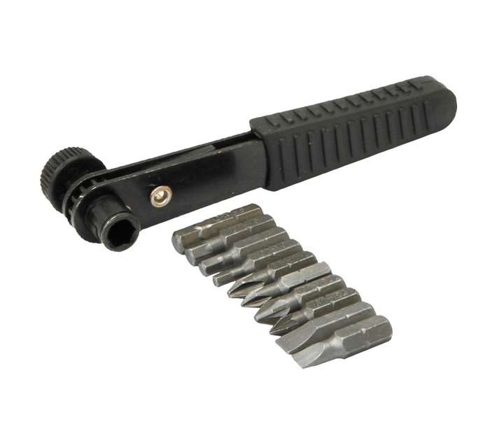 Rolson R28909 11 Piece Offset Screwdriver Set with Ratchet (100mm)
