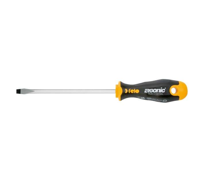 Felo SL8 Ergonic Slotted Screwdriver - Black/Yellow (8 x 1.2 x 175mm)