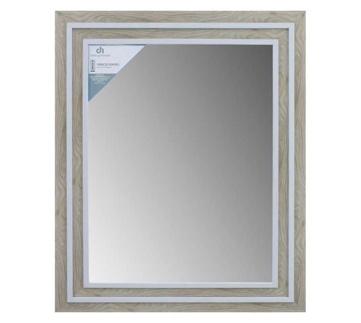 Design House Double Framed Mirror - Chalkwash (25 x 614 x 768mm)