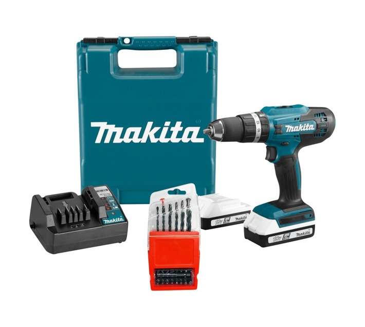 Makita Hammer Driver Drill 18V HP488D002 and Bit Set