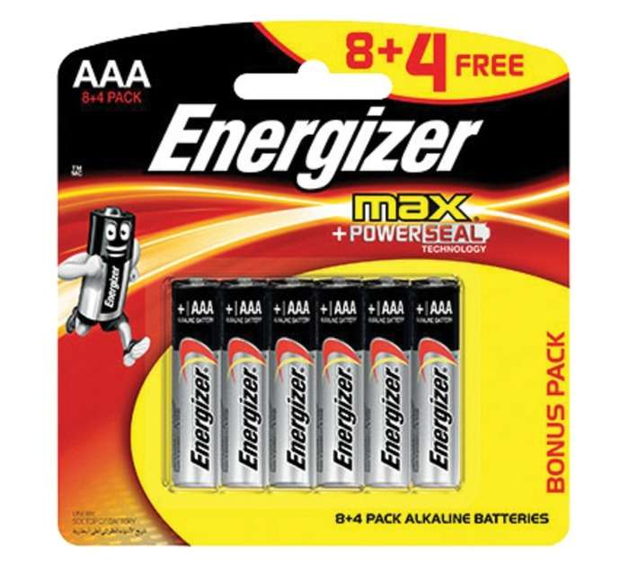 Energizer Max 12 x Alkaline Batteries (AAA) E300205201