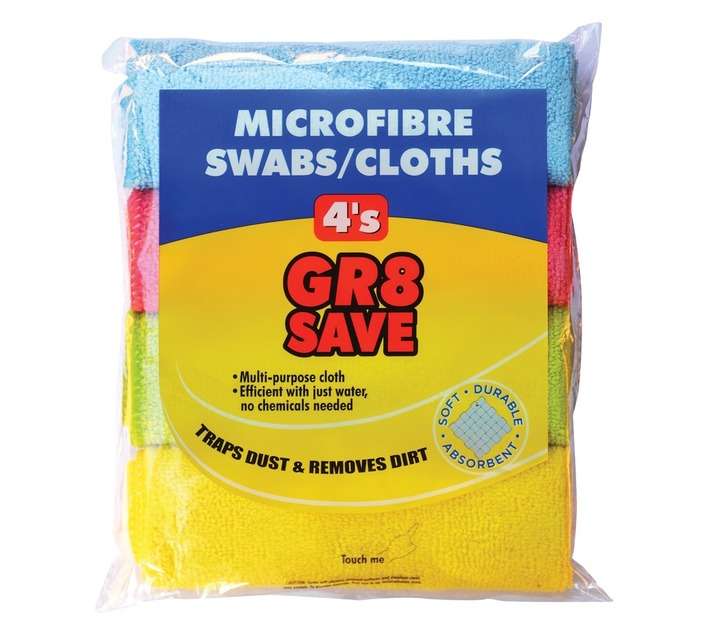 Gr8 Save 4 x Microfibre Swab