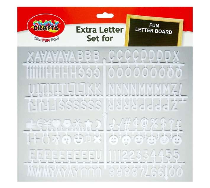 Crazy Crafts FLBEL Fun Letter Board with Extra Letters (29 x 29 x 85mm)