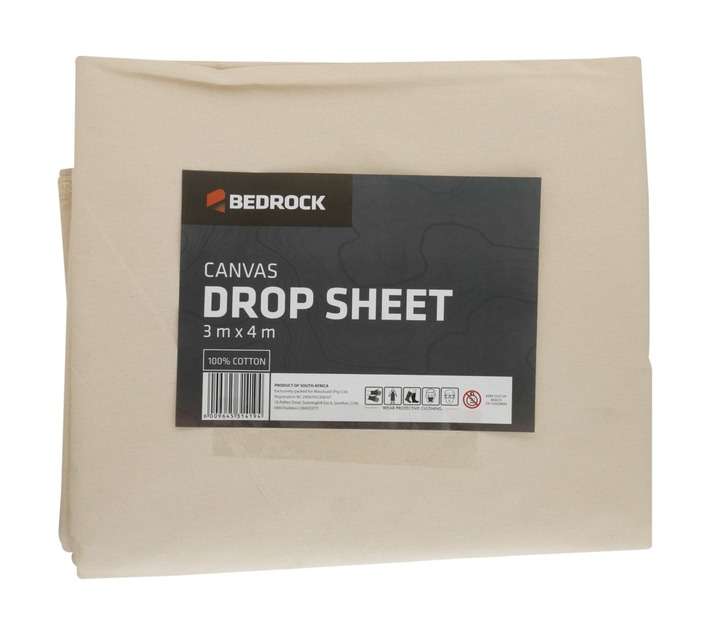 Bedrock Drop Sheet Canvas - Beige (3000 x 4000mm)