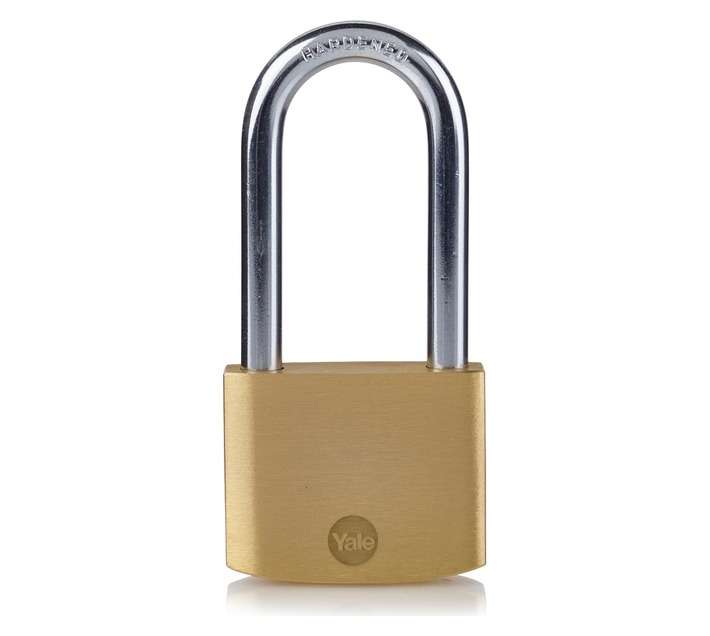 Yale Long Shackle Brass Padlock (40mm)