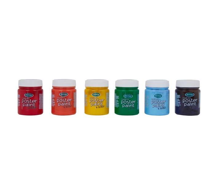 Heritage 6 Piece Poster Paint for Kids (100ml)