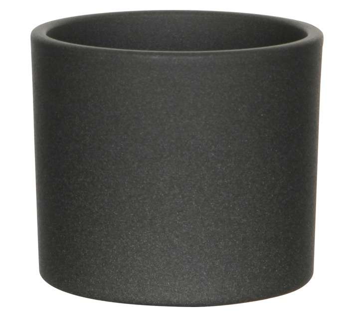 Round Era Pot - Dark Matt Grey (135 x 135 x 125mm)