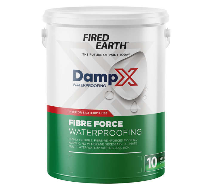 Fired Earth BW153-3-5L DampX Fibre Reinforced Waterproofing - Green (5L)