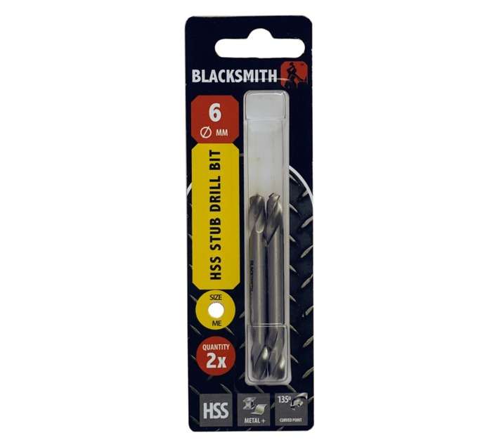 Blacksmith 2 Piece HSS Stub Drill Bit (6mm)
