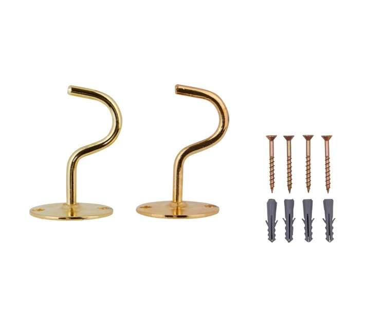 Bracket Metal - Brass (16mm) 2 Pack