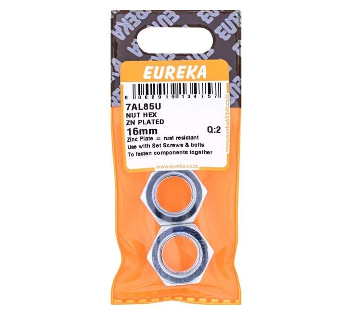 Eureka 2 x Hex Nuts - Zinc Plated (16mm)