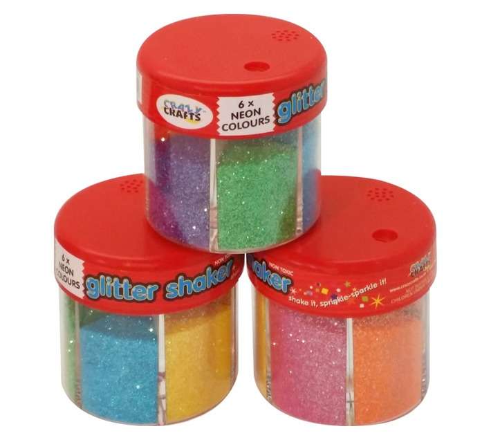 Crazy Crafts Neon Colour Glitter Shakers (60g)