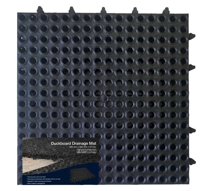 Duckboard Rubber Interlock (485 x 485 x 20mm)
