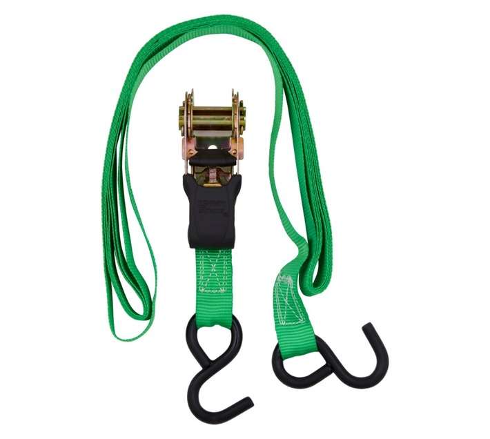 Smart Straps 340kg Lashing Capacity Padded Ratchet Tie Down - Green (4000mm)
