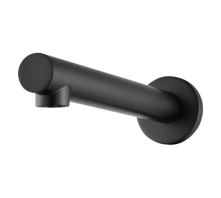 Lusso Roya Round Bath Spout - Black (200mm)