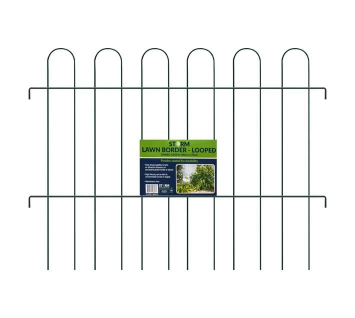 Storm Jumbo Lawn Border Loop Fence - Green (1000 x 700mm)