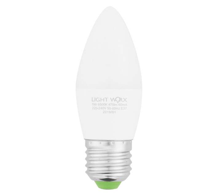 Lightworx LED Candle 5w E27 - Cool White