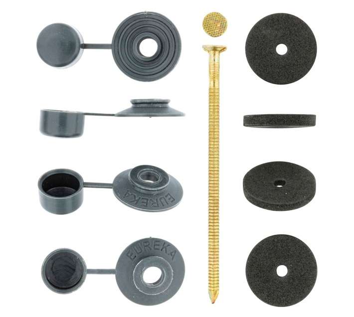Eureka 50 x Roof Seal Nail and Cap - Chrome (120 x 5mm)