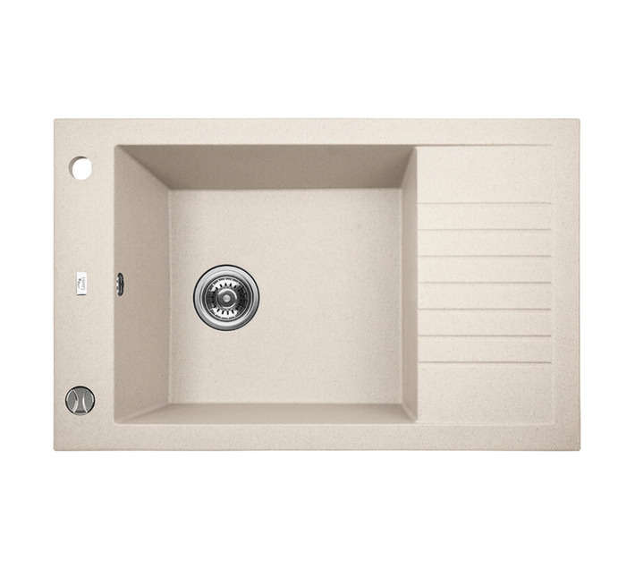 Laveo Pionier 1 Bowl with Half Drainer - Beige (780 x 500 x 190mm)