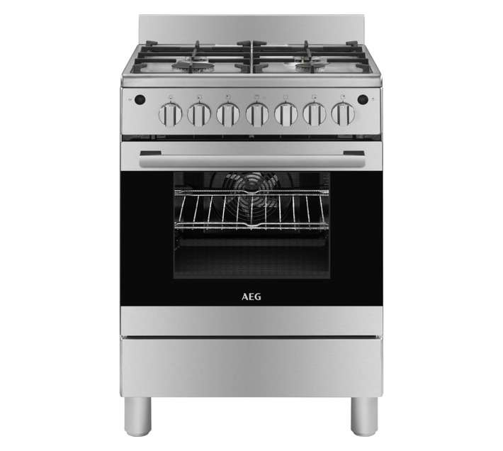 AEG 4 Gas Burner Stove (600 x 600 x 910mm) Silver 10306GM-MN