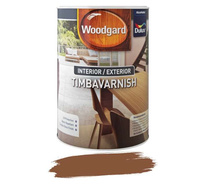 Dulux Woodgard Interior/Exterior Timba Varnish - Light Oak (5L)