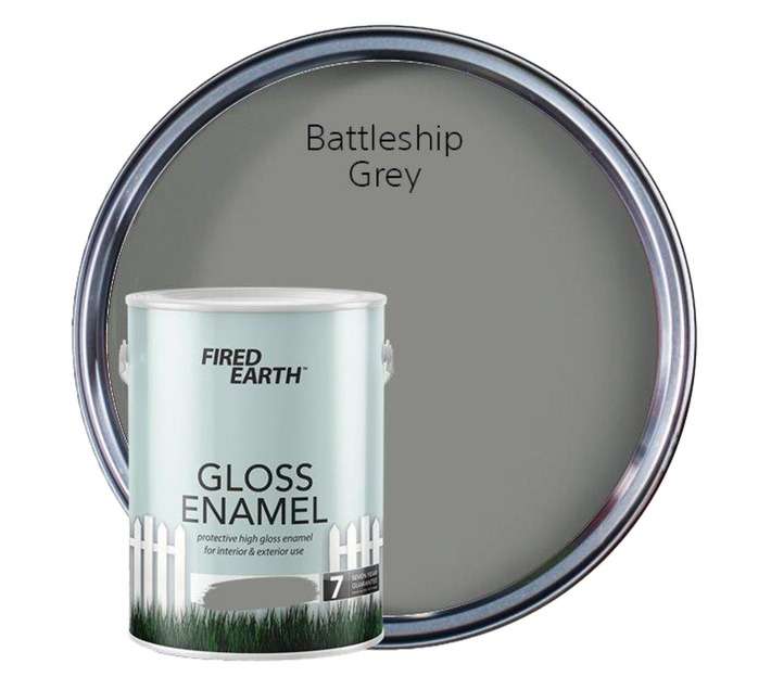 Fired Earth Gloss Enamel - Battleship Grey (5L)
