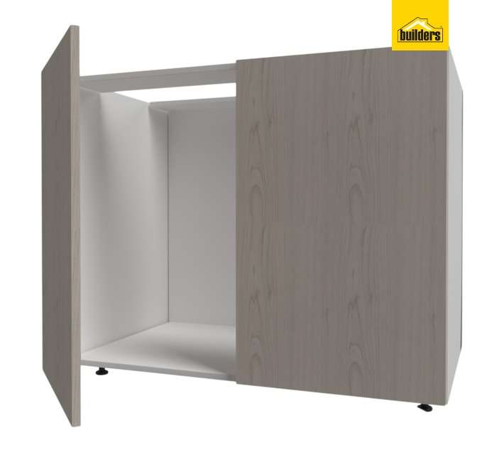 Home and Kitchen Wrapped Base Cabinet Unit - Black Cherry (900 x 560 x 720mm)