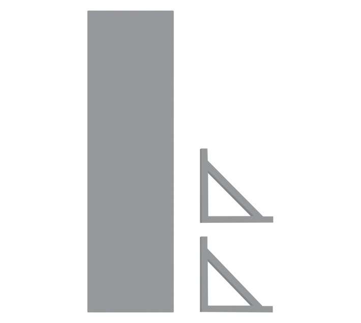 Shelfmate Bracket and Shelf Set - Grey (600 x 200 x 18mm)
