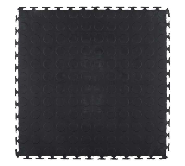 Multi-Flor Interlocking PVC Tiles - Black (500 x 500 x 5.2mm)