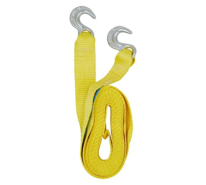 Smart Straps 2000kg Lashing Capacity Tow Strap and Hooks - Yellow (6000mm)