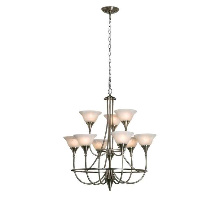 Radiant Calice Chandelier - Satin Chrome (760mm)