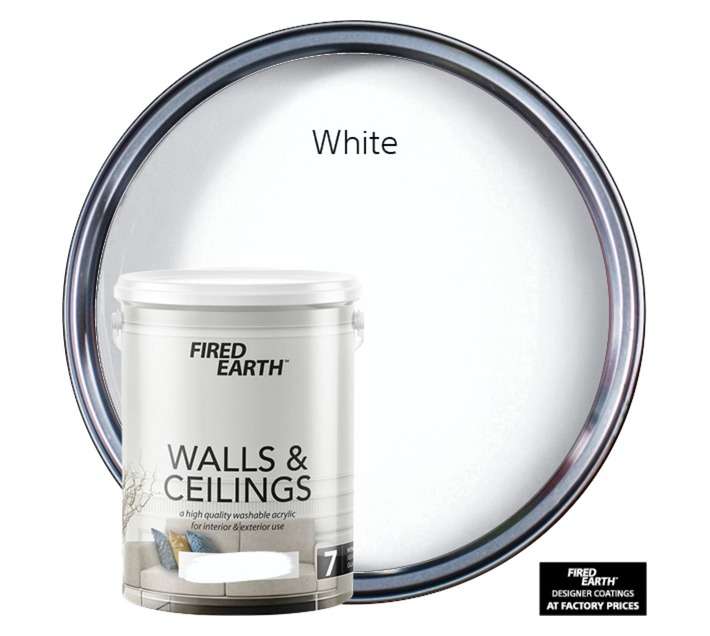 Fired Earth Walls and Ceilings - White (5L)