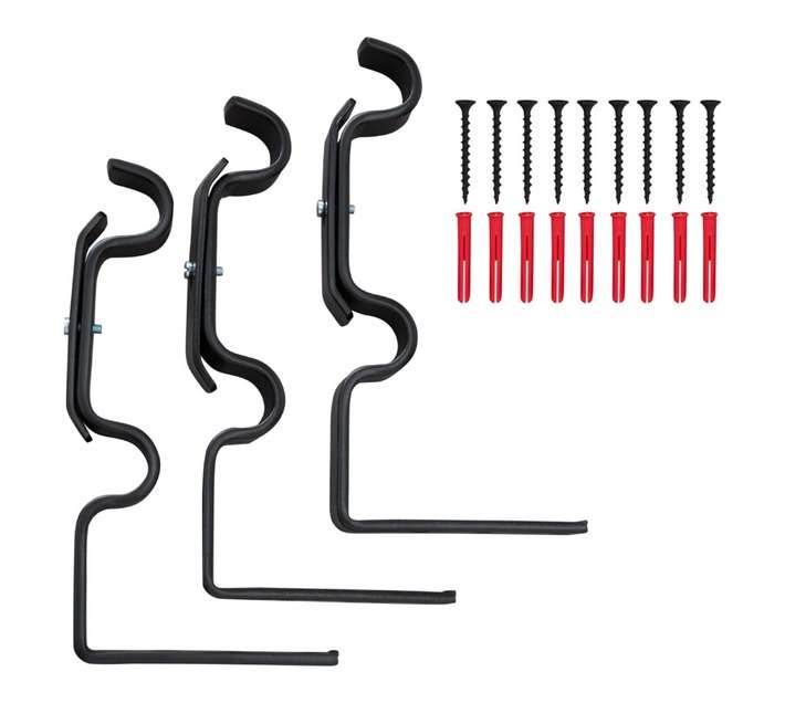 Double Gothic Bracket - Black (22mm) 3 Pack