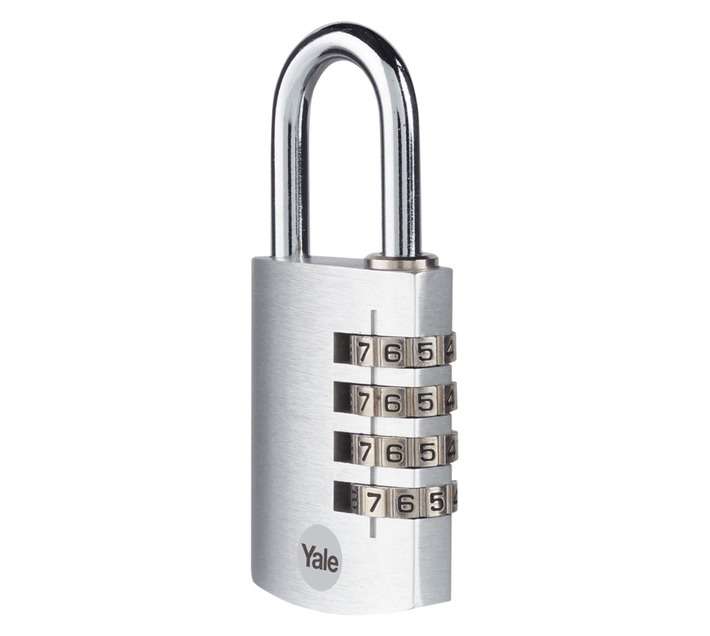 Yale Aluminium Combination Padlock - Silver (38mm)