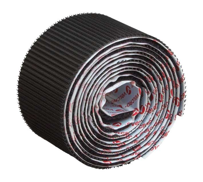 VELCROÂ® Heavy Duty Stick On Tape - Black (50mm x 1000mm)