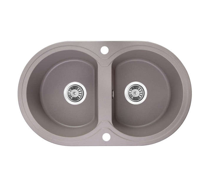 Laveo Dafne 2 Bowl Sink - Grey (780 x 470 x 190mm)