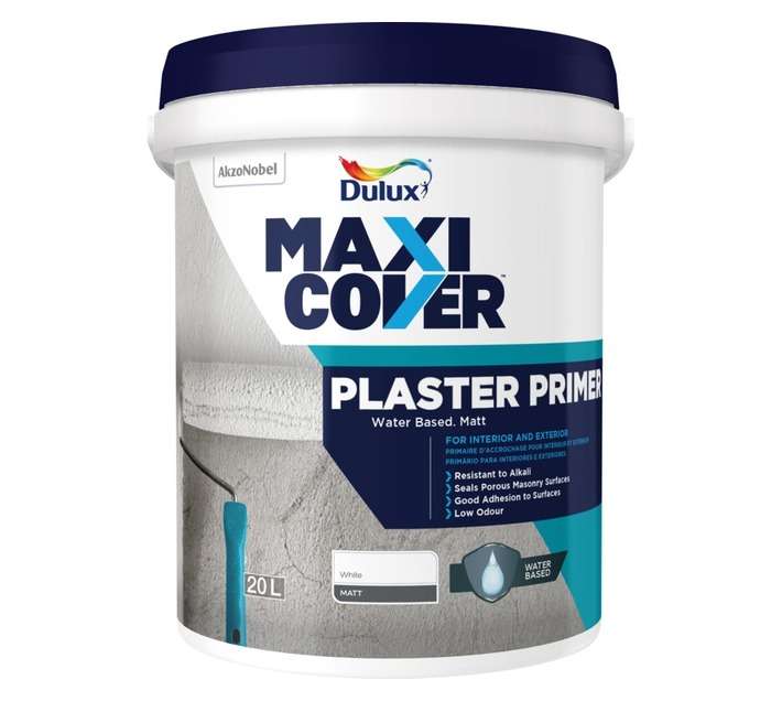 Dulux Maxicover Water Based Plaster Primer - White (20L)