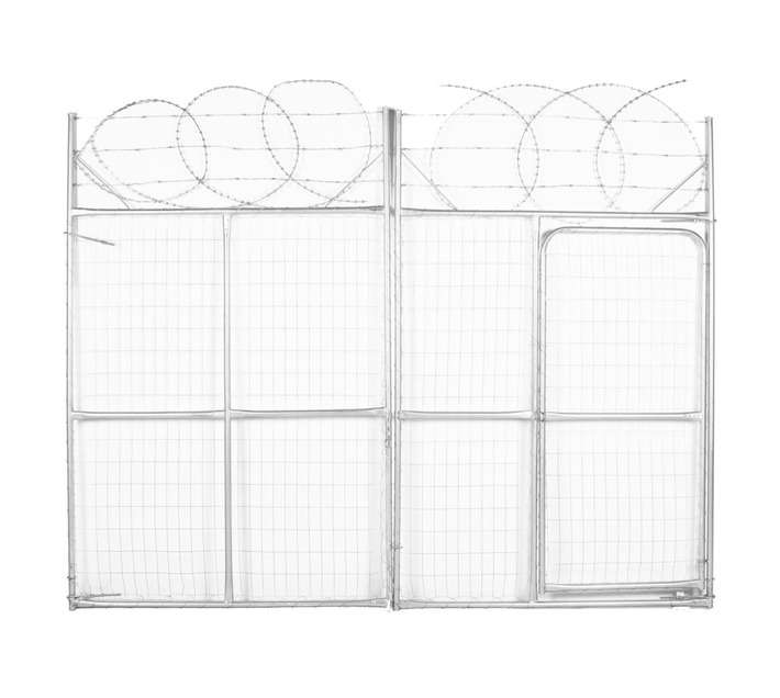 Awesome Steel Double Security Bow Wire with Mesh and Razor - Silver (1800 x 3000mm)