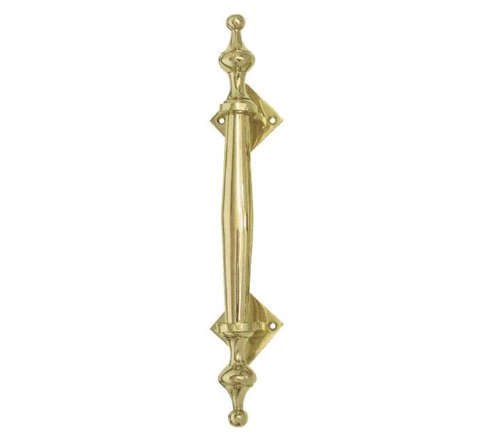 Euro Brass Pull Handle On Diamond - Rose Brass (300mm)