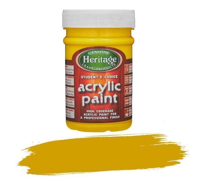 Students Choice Acrylic Paint - True Yellow (250ml)