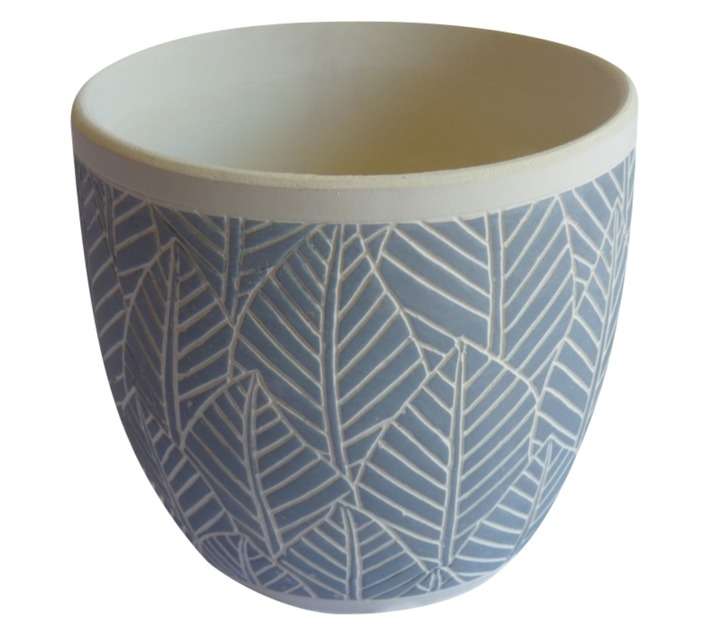 Price and Sons Large Leaf Planter - Grey