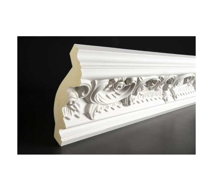 Upper Edge Leaf Polyurethane Cornice (2400 x 52 x 116mm)