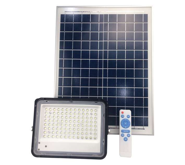 Solar Flair Night Guard Floodlight with Remote - Black (50W)