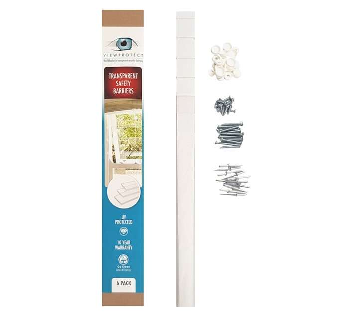 ViewProtect 6 Pack Burglar Bar - Transparent (1000 x 75 x 38mm)