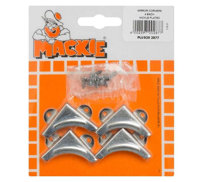 Mackie 4 x Mirror Corners - Nickel Plated (6mm)