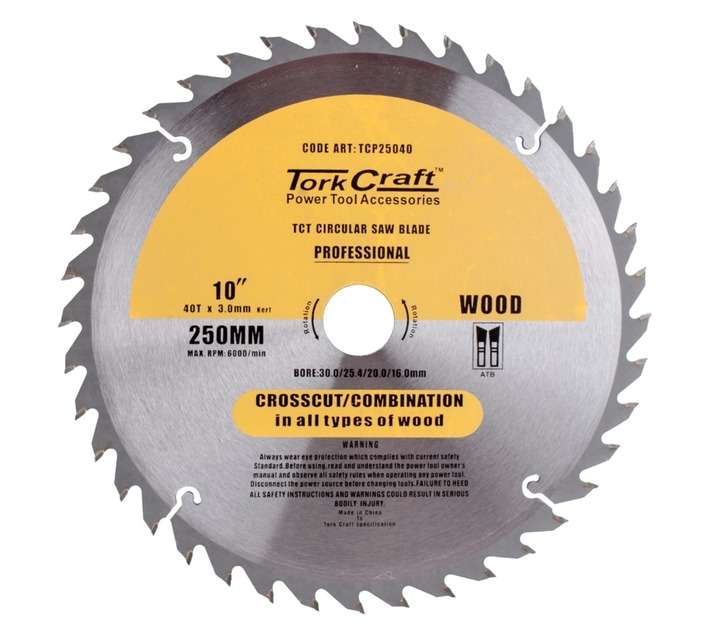 Tork Craft TCP25040 Circular Saw Blade (250mm)