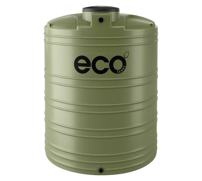 Eco Tanks Vertical Water Tank - Olive (2550L)