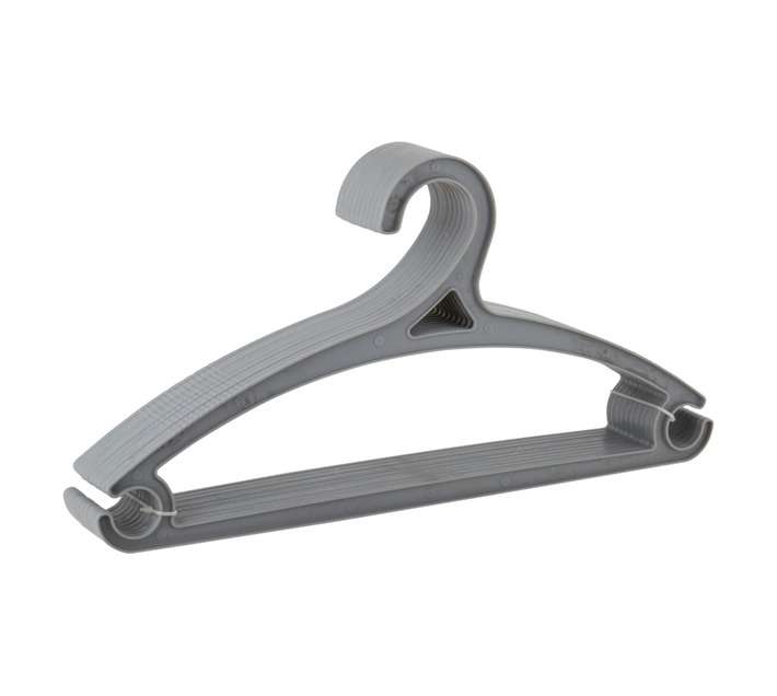 Orange Apple 10 x Plastic Clothes Hanger - Grey