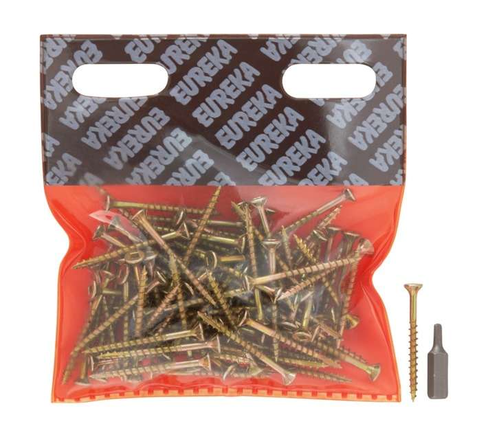 Eureka 1FB40U 3.5 x 40mm Chipboard Smooth Shank - Yellow (75 Pack)